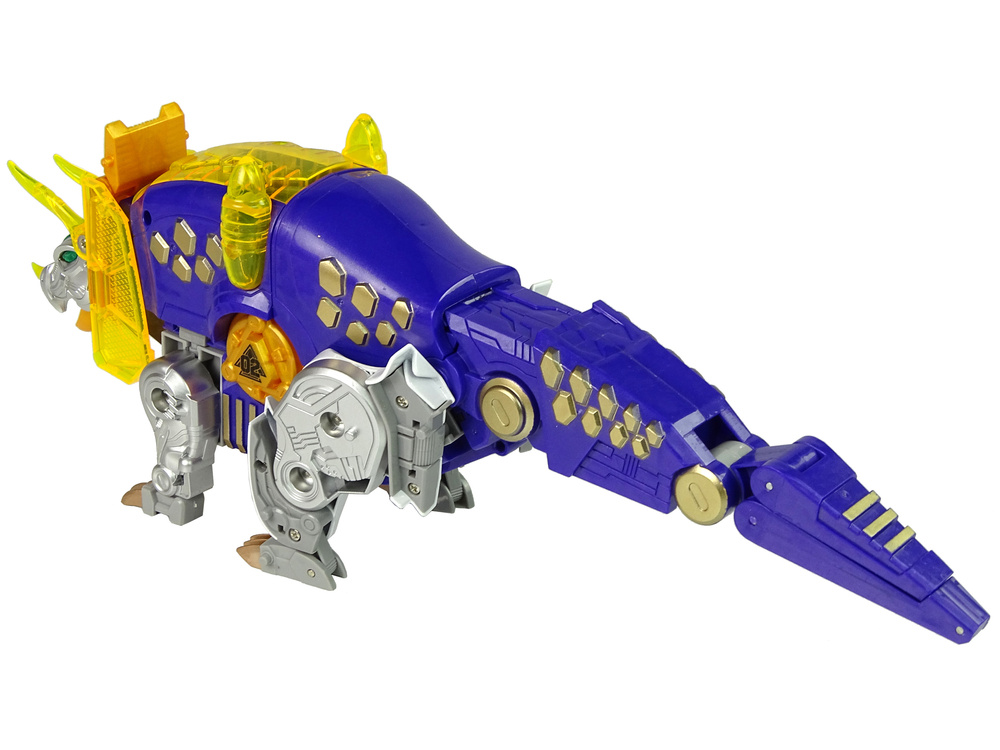 Transformeris dinozauras dinobots su šaudymo funkcija lean toys, mėlynas