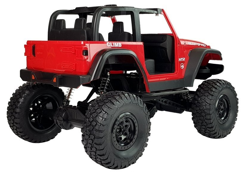 Džipas 4x4 su nuotolinio valdymo pultu 1:8, raudonas, 3 m.+