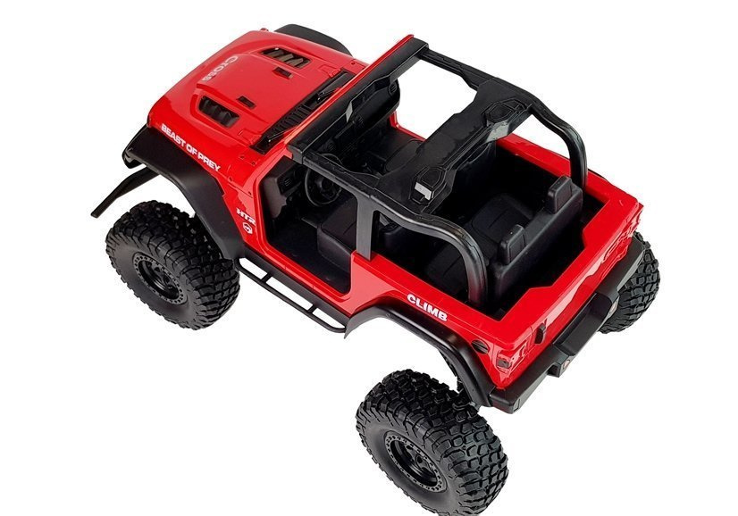 Džipas 4x4 su nuotolinio valdymo pultu 1:8, raudonas, 3 m.+