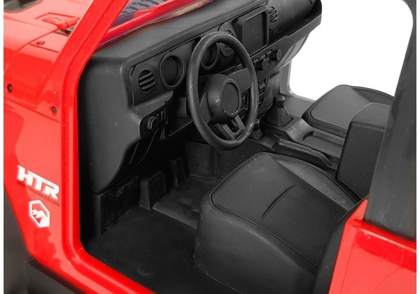Džipas 4x4 su nuotolinio valdymo pultu 1:8, raudonas, 3 m.+