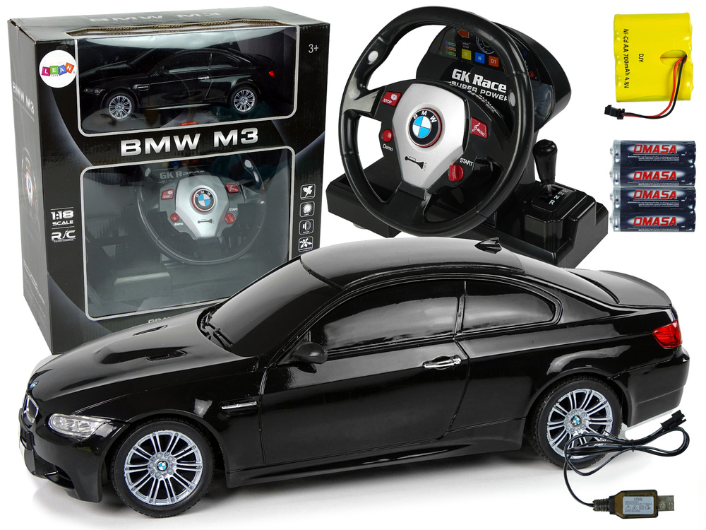 Nuotoliniu būdu valdomas bmw m3 su vairu, garsu ir šviesomis – 2.4g, 1:18