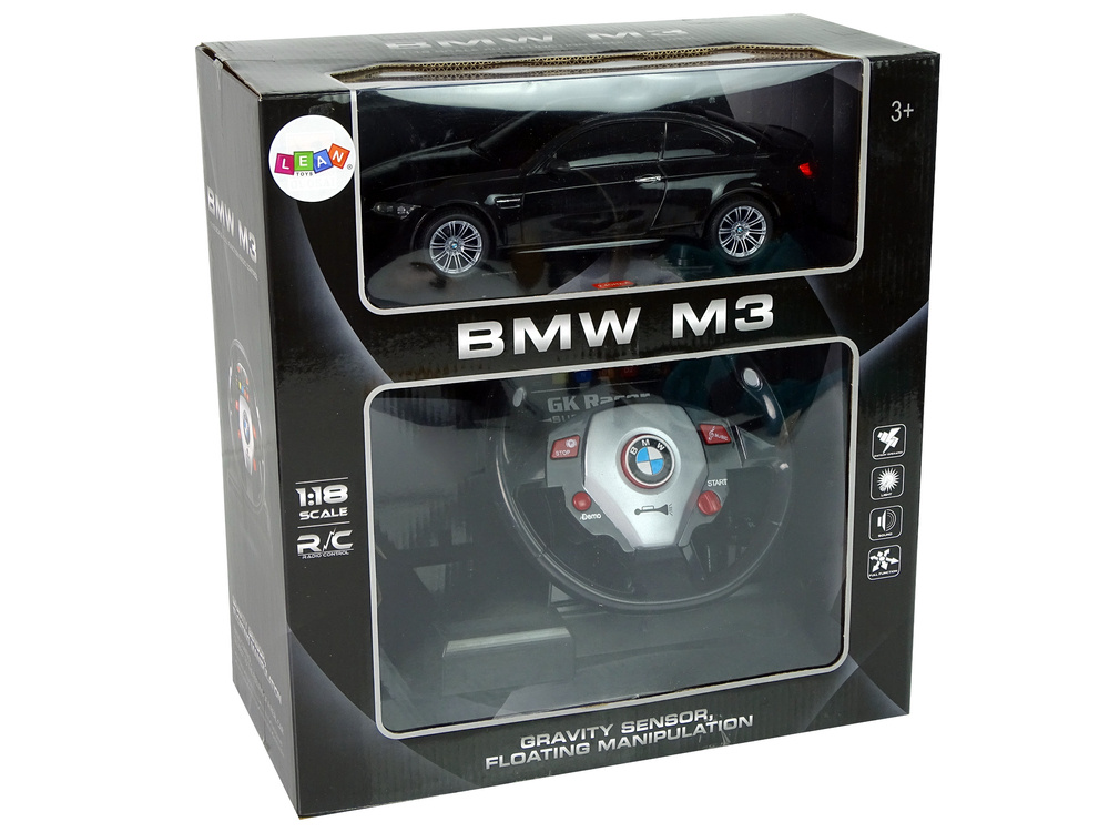 Nuotoliniu būdu valdomas bmw m3 su vairu, garsu ir šviesomis – 2.4g, 1:18