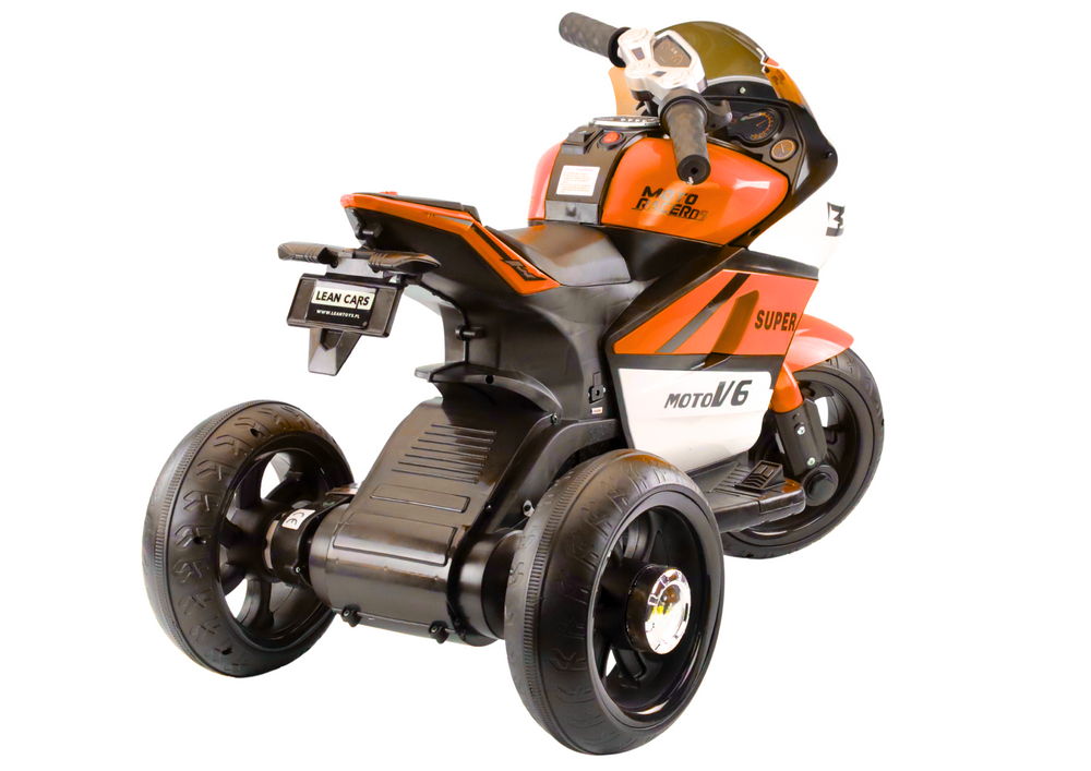 Elektrinis motociklas vaikams moto v6 ht-5188, oranžinis