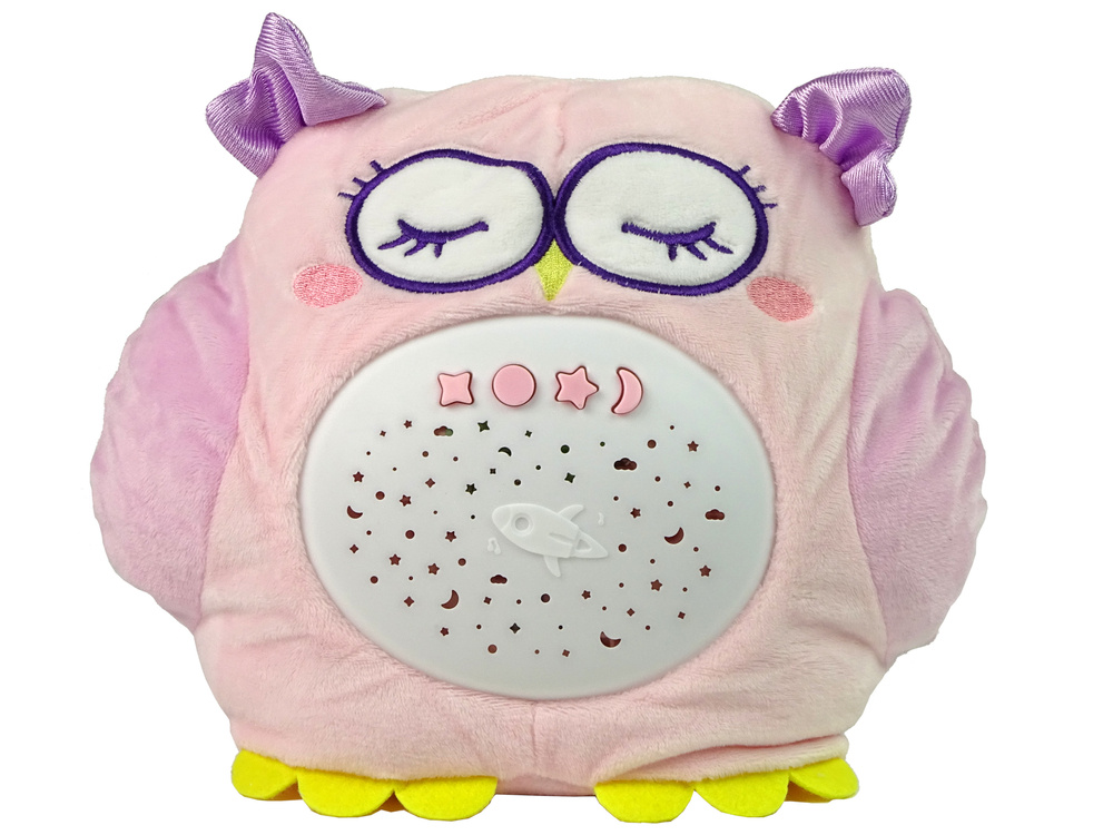 Pliušinė pelėda skleidžianti melodijas lean toys, rožinė