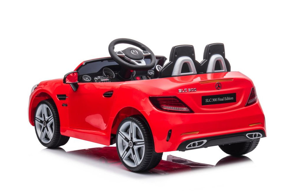 Dvivietis elektromobilis vaikams mercedes slc 300, raudonas