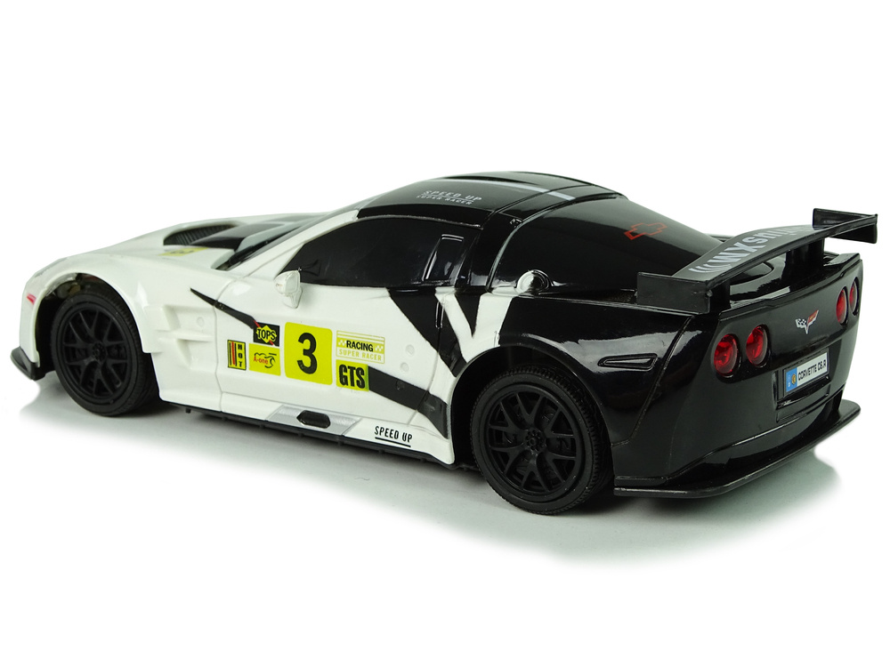 Nuotoliniu būdu valdomas sportinis automobilis corvette c6.r, 2.4 g, 1:24, baltas