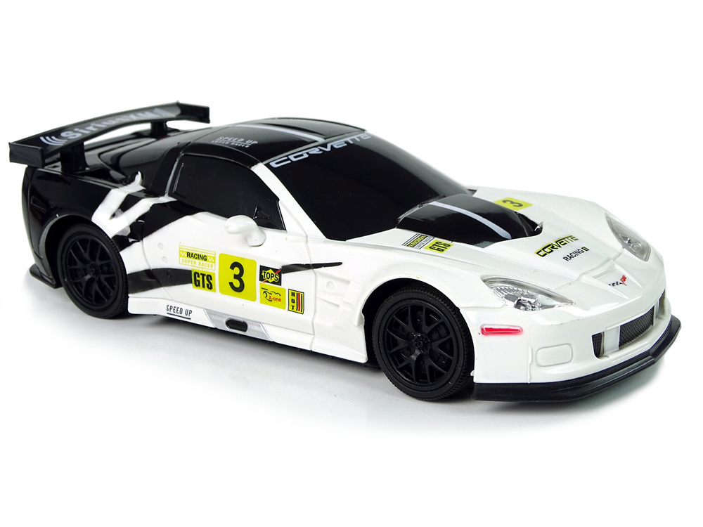 Nuotoliniu būdu valdomas sportinis automobilis corvette c6.r, 2.4 g, 1:24, baltas