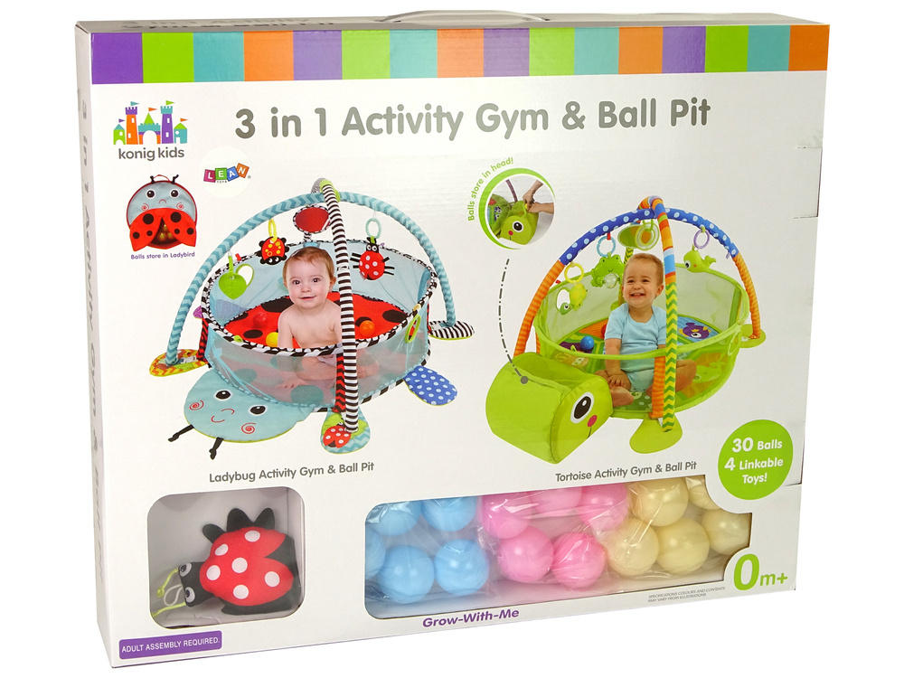 Žaidimų kilimėlis konig kids baseinas su kamuoliukais