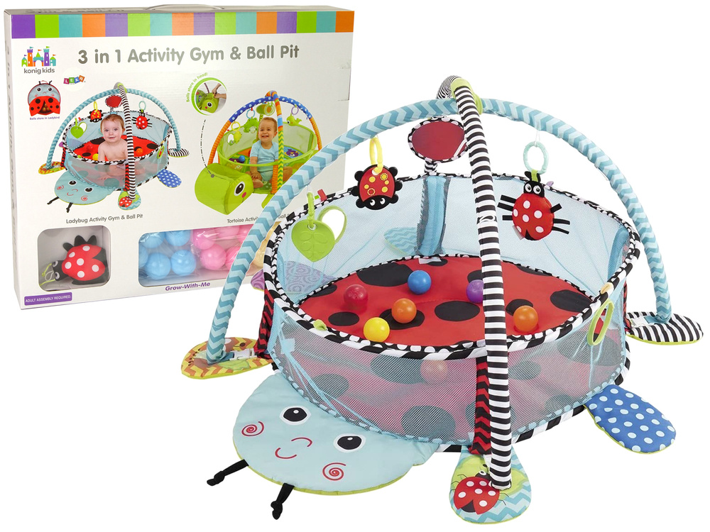 Žaidimų kilimėlis konig kids baseinas su kamuoliukais