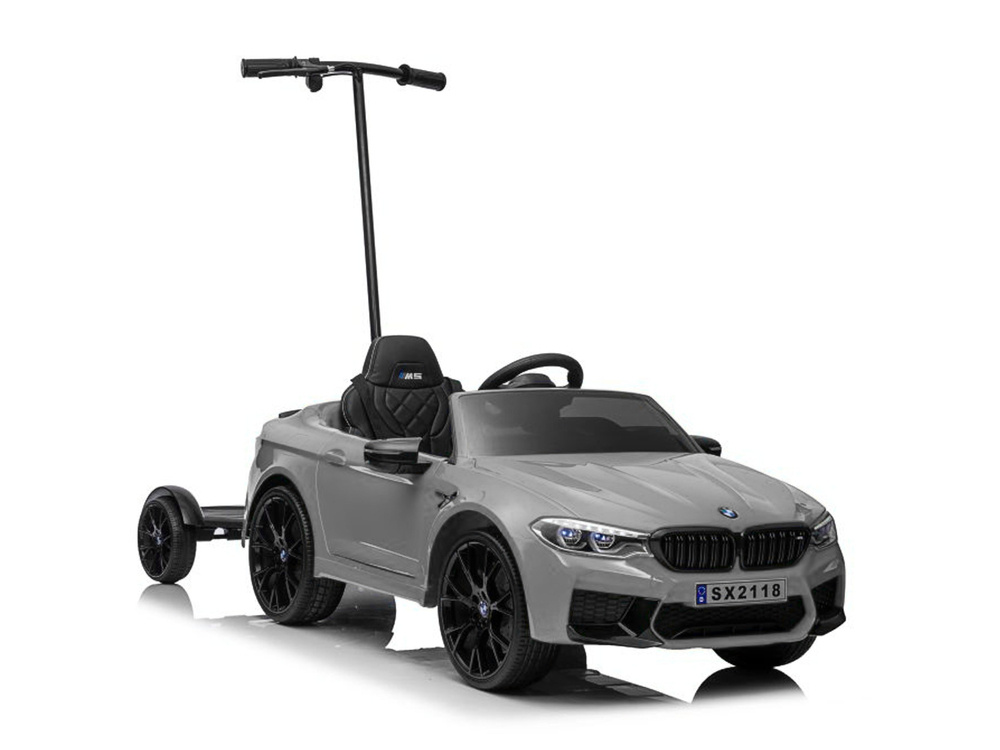 Vienvietis elektromobilis vaikams lean cars bmw m5, pilkas
