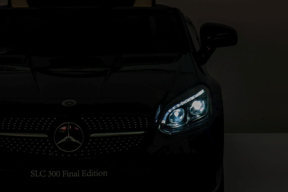 Dvivietis elektromobilis vaikams mercedes slc 300, juodas