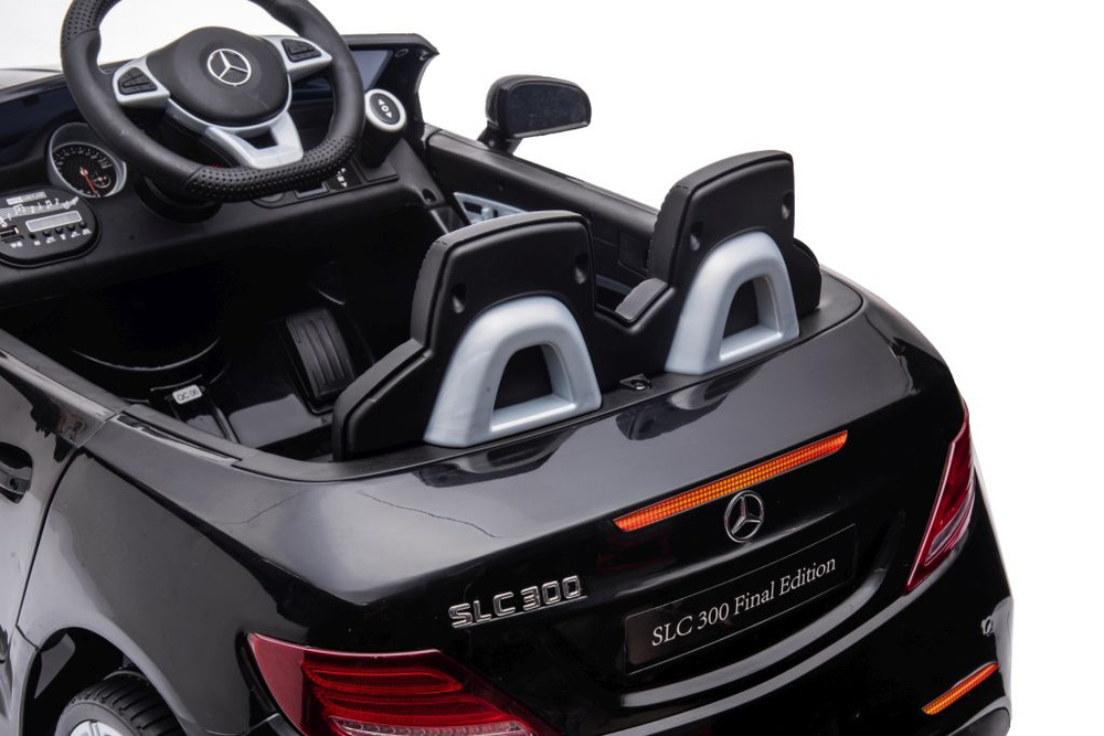 Dvivietis elektromobilis vaikams mercedes slc 300, juodas