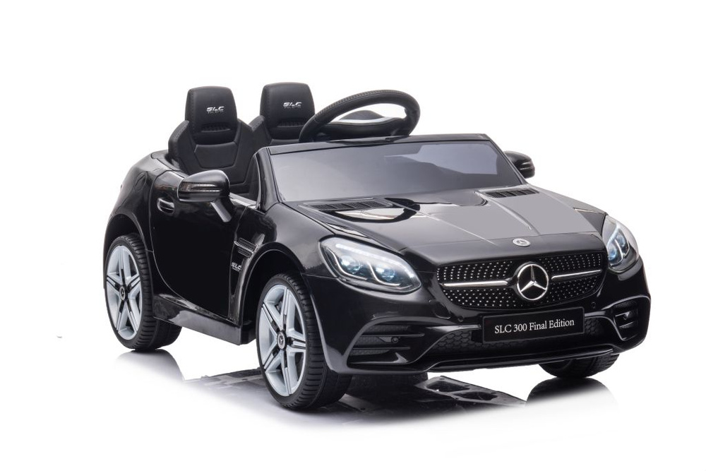 Dvivietis elektromobilis vaikams mercedes slc 300, juodas
