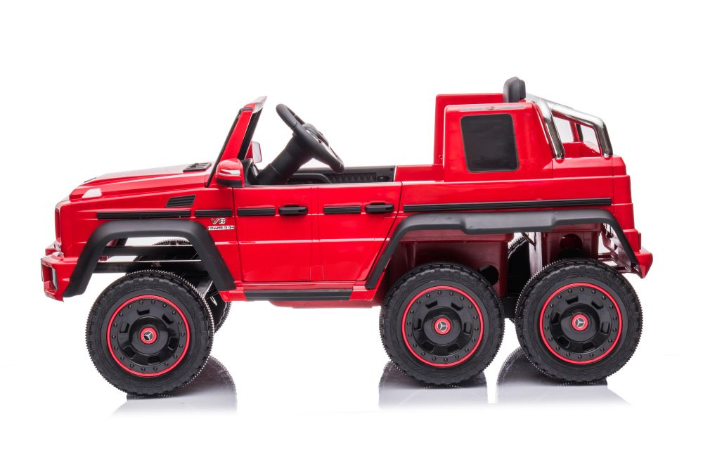 Vienvietis elektromobilis vaikams 6x6 mercedes benz g63, raudonas