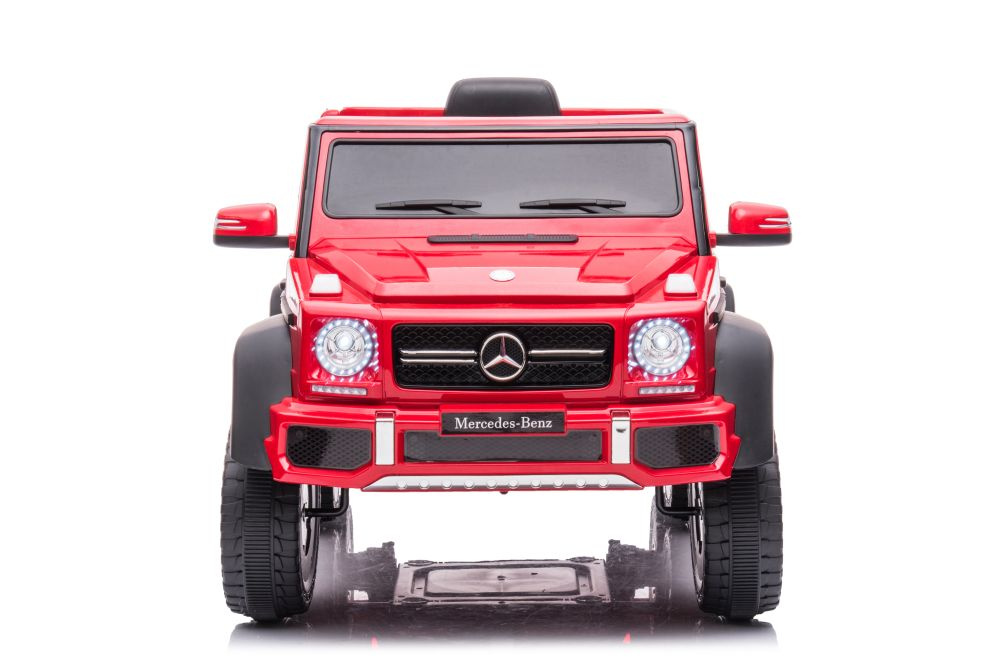 Vienvietis elektromobilis vaikams 6x6 mercedes benz g63, raudonas