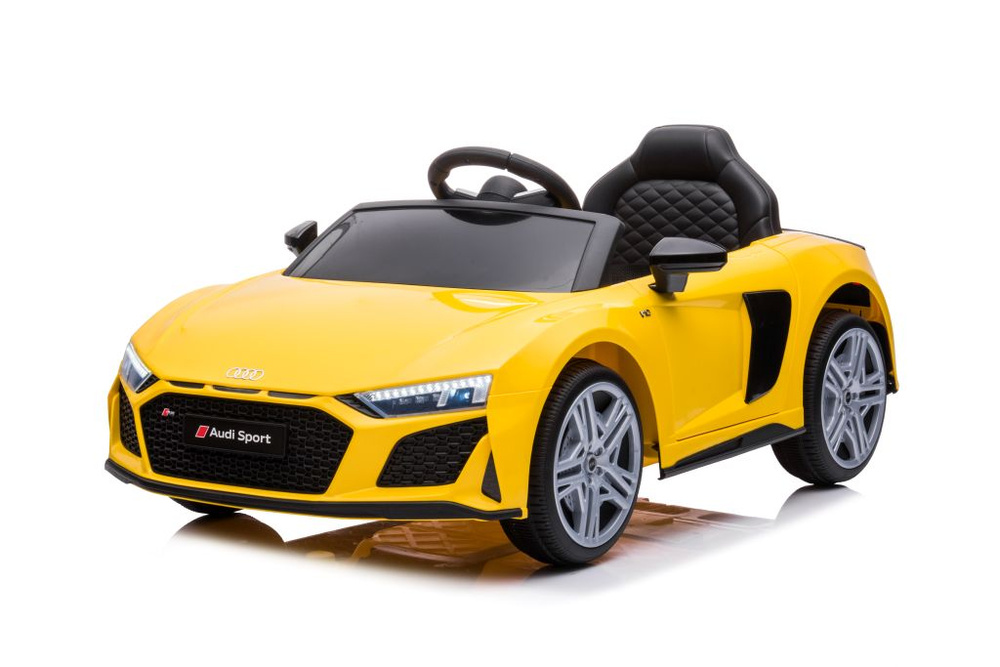Vienvietis elektromobilis vaikams AUDI R8 A300, geltonas