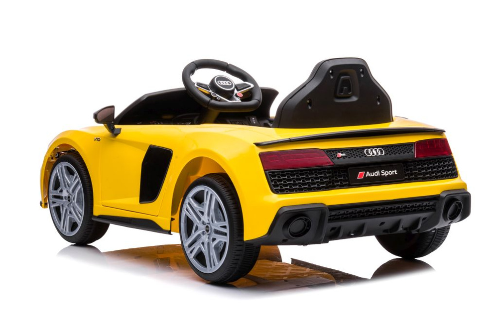 Vienvietis elektromobilis vaikams AUDI R8 A300, geltonas