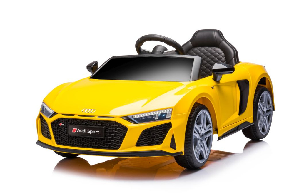 Vienvietis elektromobilis vaikams AUDI R8 A300, geltonas