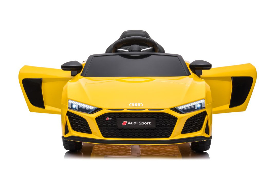 Vienvietis elektromobilis vaikams AUDI R8 A300, geltonas