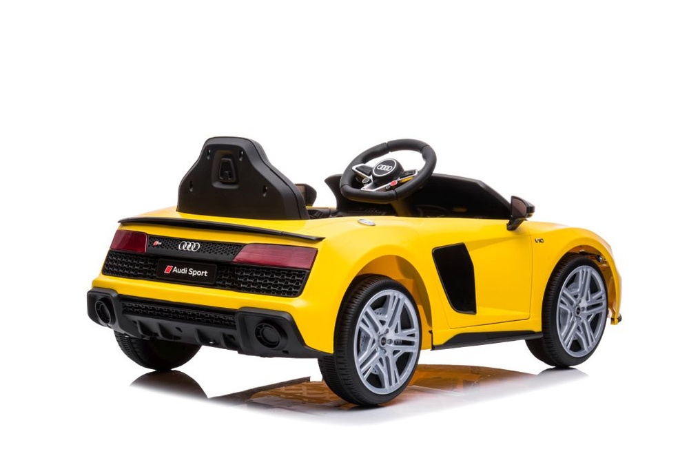 Vienvietis elektromobilis vaikams AUDI R8 A300, geltonas