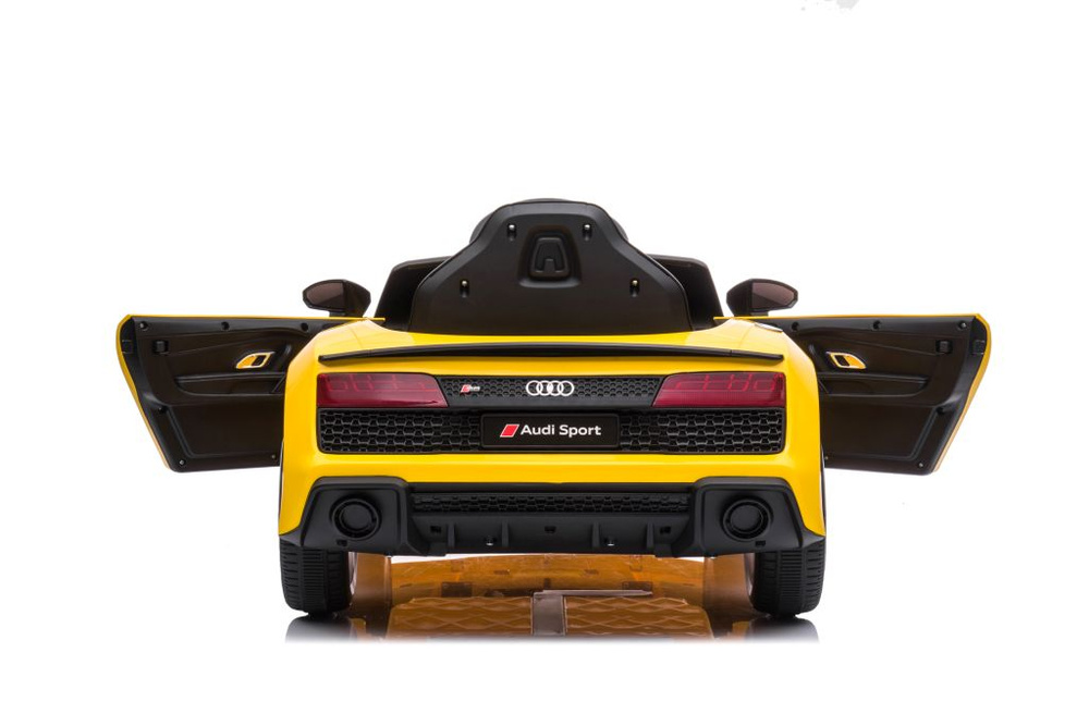 Vienvietis elektromobilis vaikams AUDI R8 A300, geltonas
