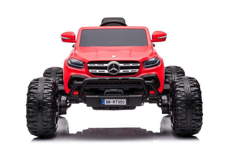 Vienvietis vaikiškas elektromobilis mercedes dk-mt950 4x4, raudonas