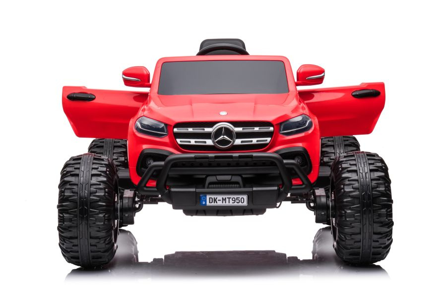 Vienvietis vaikiškas elektromobilis mercedes dk-mt950 4x4, raudonas