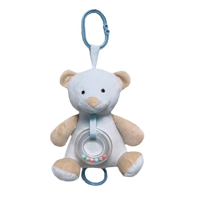 Muzikinis meškiukas suktukas, 18 cm, mėlynas