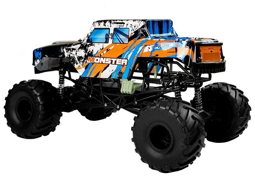 Visureigis 4x4 su nuotolinio valdymo pultu 1:6, oranžinis, 6 m.+