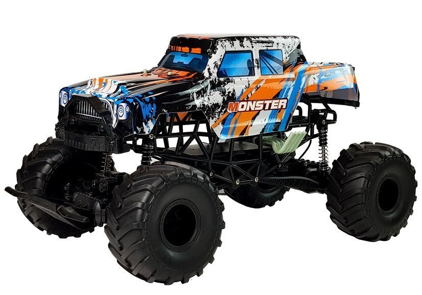 Visureigis 4x4 su nuotolinio valdymo pultu 1:6, oranžinis, 6 m.+