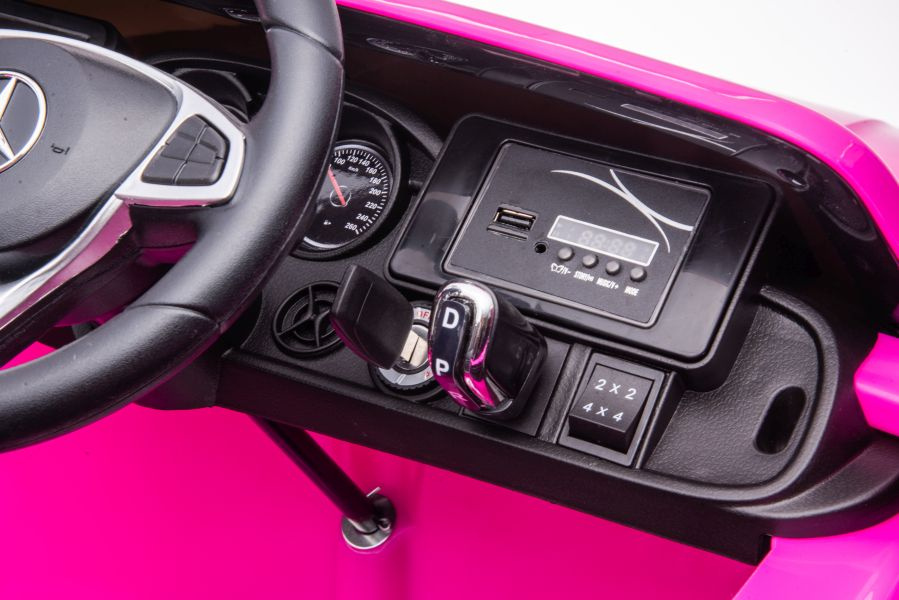 Dvivietis elektromobilis vaikams lean cars mercedes dk-mt950, rožinis