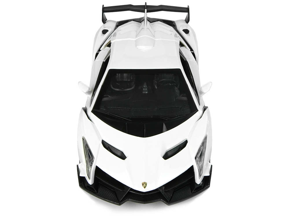 Nuotolinio valdymo automobilis Lamborghini Veneno baltas 1:24, 2.4G, su šviesomis 3