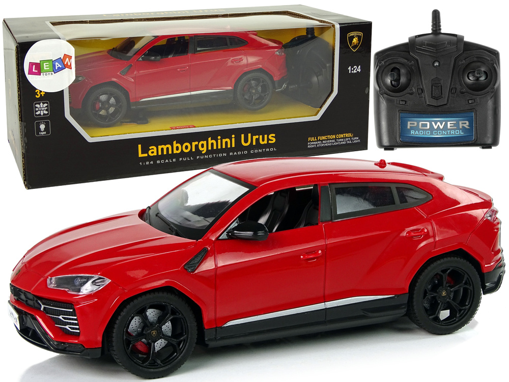 Radijo bangomis valdomas lamborghini urus 1:24 raudonas