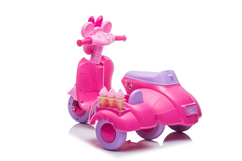 Triratis elektromobilis scooter ice cream shop jt5258, rožinis