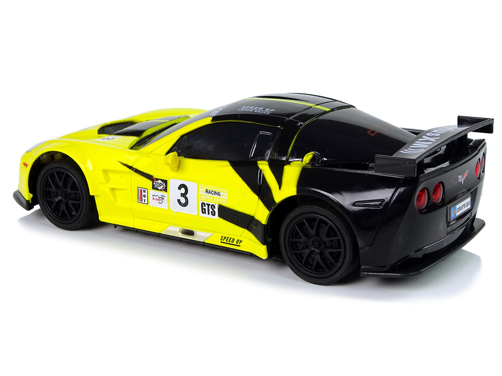 Nuotoliniu būdu valdomas sportinis automobilis corvette c6.r, 2.4 g, 1:24, geltonas