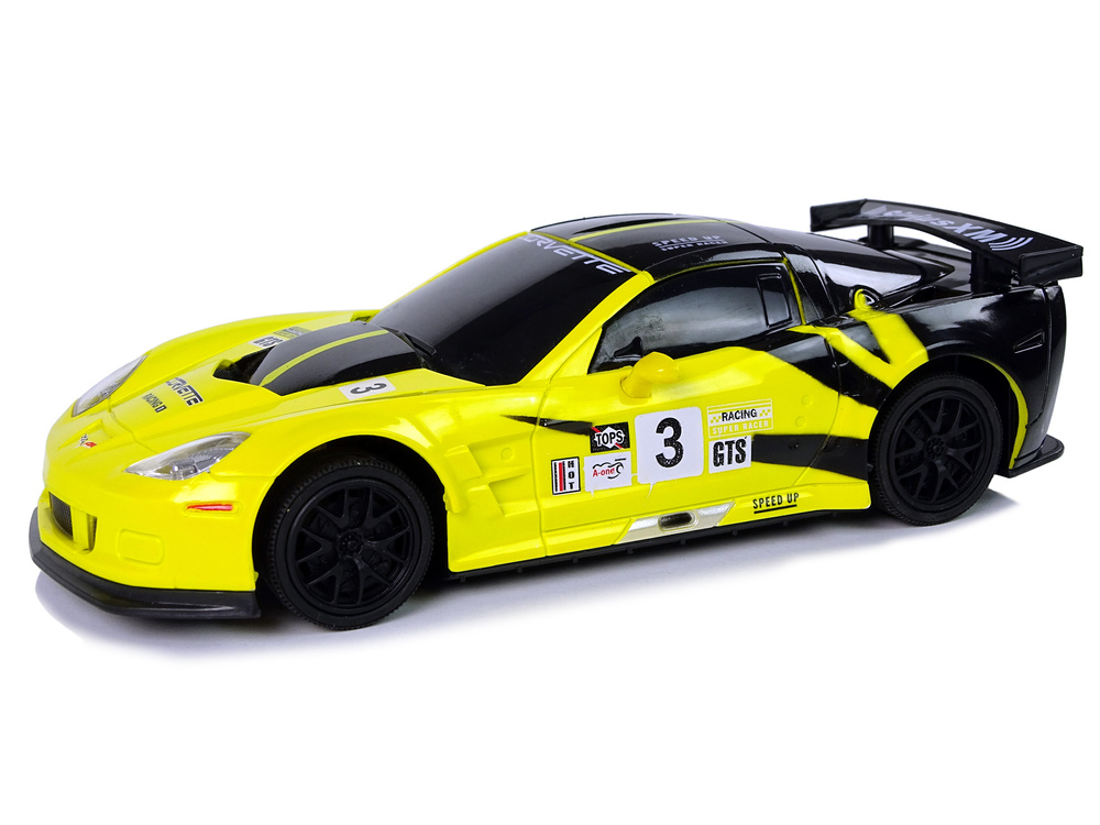 Nuotoliniu būdu valdomas sportinis automobilis corvette c6.r, 2.4 g, 1:24, geltonas