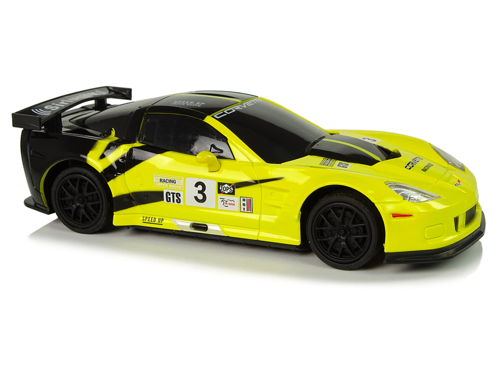 Nuotoliniu būdu valdomas sportinis automobilis corvette c6.r, 2.4 g, 1:24, geltonas