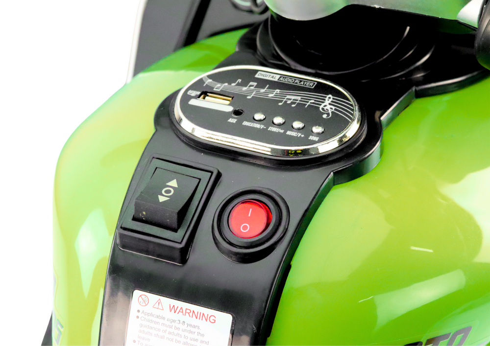 Elektrinis motociklas vaikams moto v6 ht-5188, žalias