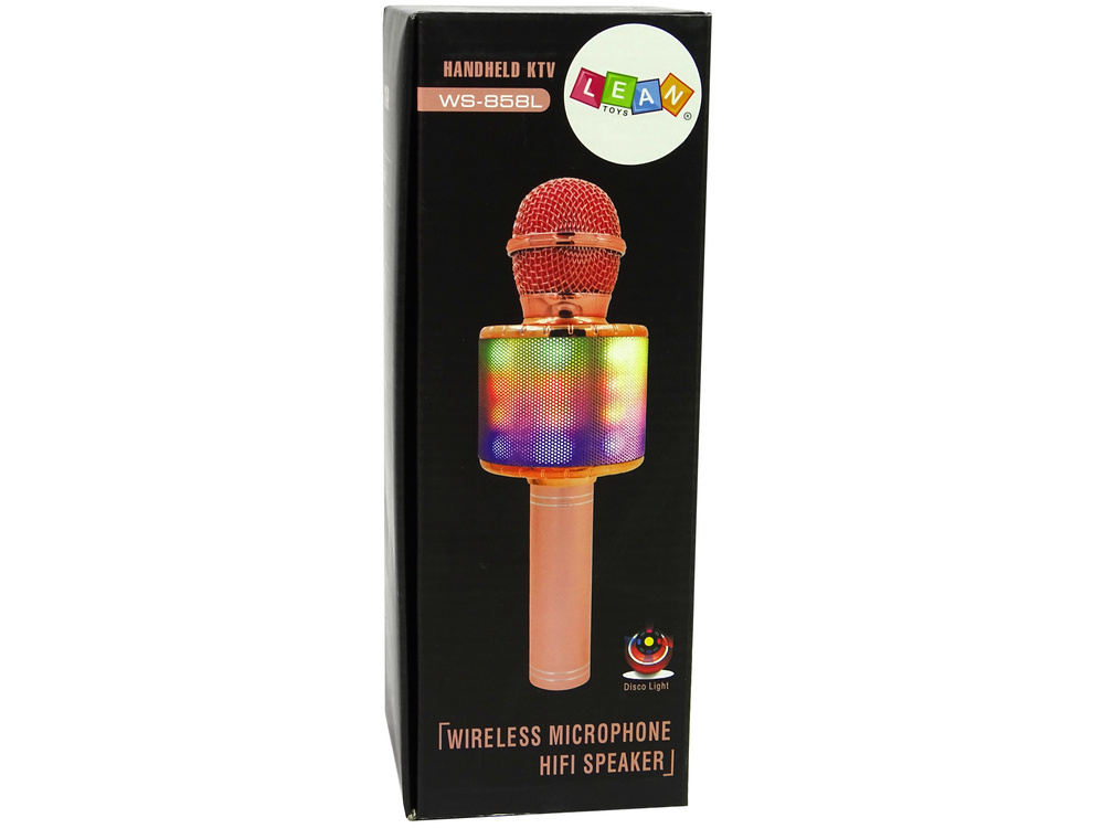 Belaidis mikrofonas su usb garsiakalbiu ws-858, juodas