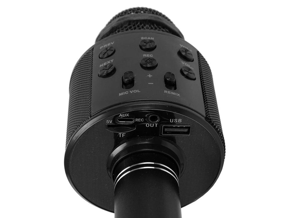 Belaidis mikrofonas su usb garsiakalbiu ws-858, juodas 2