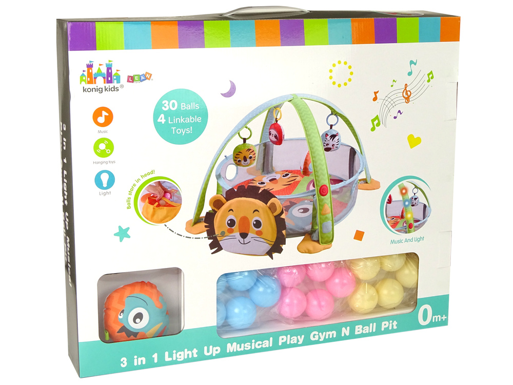 Žaidimų kilimėlis konig kids baseinas su kamuoliukais