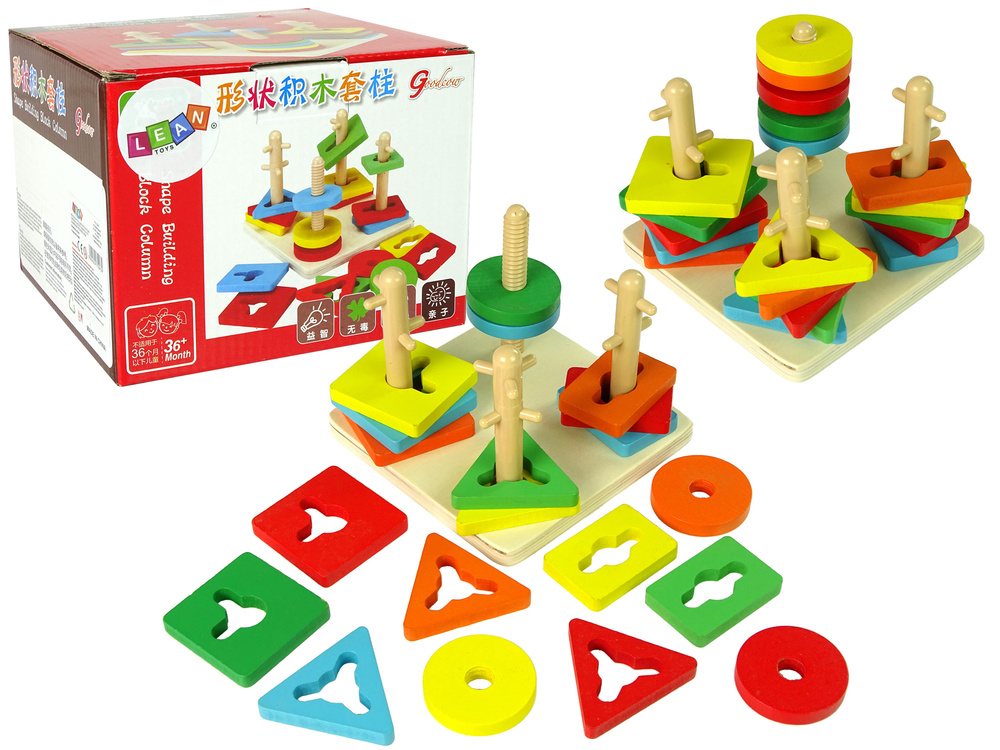 Medinių kaladėlių žaidimas vaikams lean toys