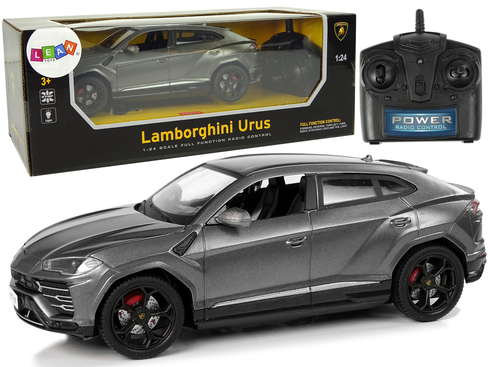 Radijo bangomis valdomas lamborghini urus 1:24 pilkas