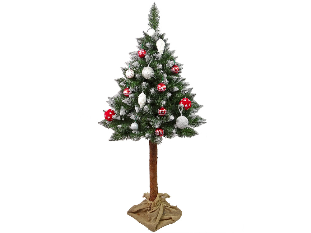 Kalėdinė eglutė „Diamond Pine 3D“ ant kamieno – 180 cm, su sniego efektu ir blizgučiais