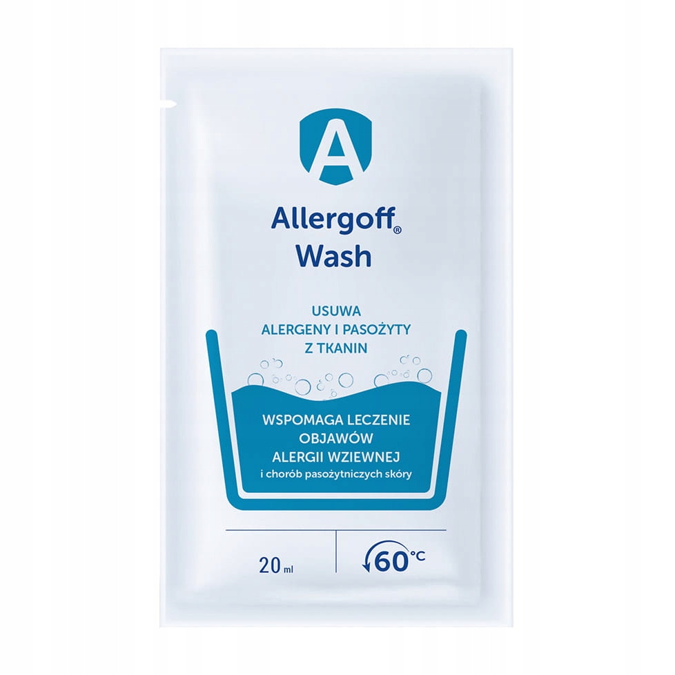 Alergenus neutralizuojančios skalbimo kapsulės Allergoff Wash, 6 x 20ml