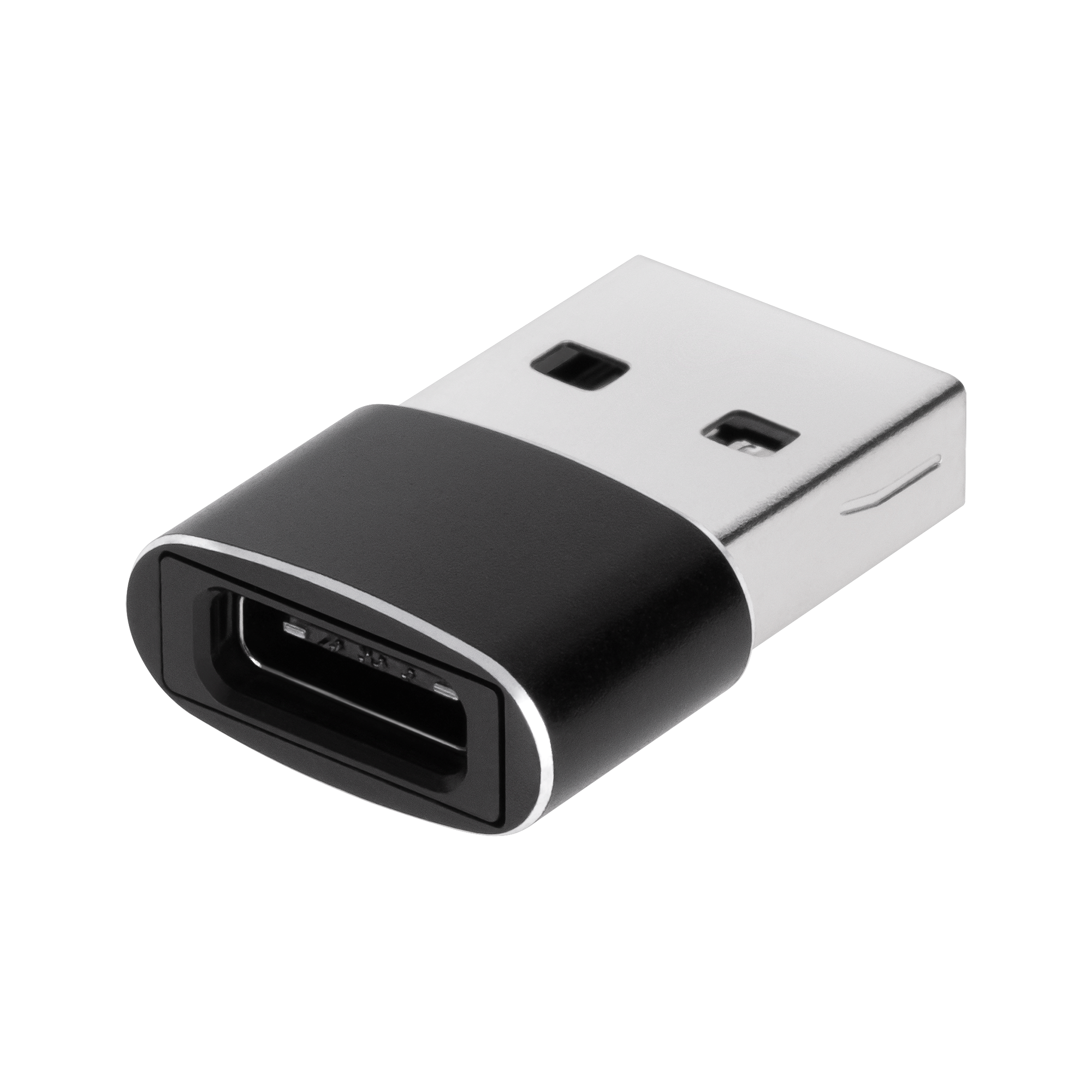 Adapteris usb - usb c, juodas