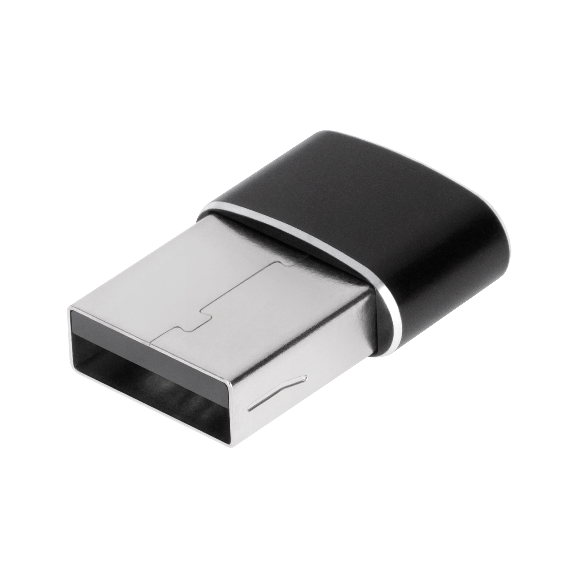 Adapteris usb - usb c, juodas