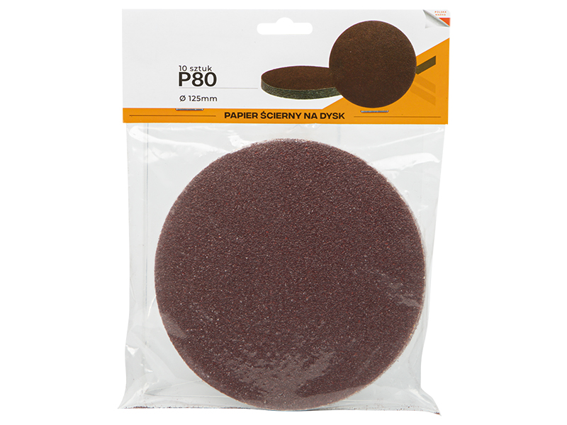 Šlifavimo popierius ant disko 125 mm 10 vnt. mišraus disko