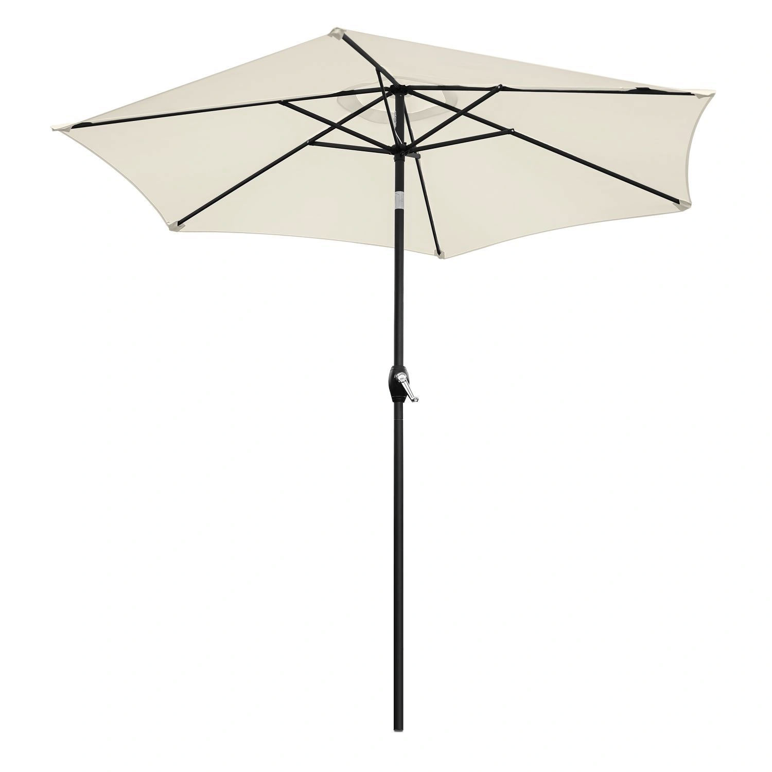 Reguliuojamas sodo skėtis 210 cm smėlio spalvos