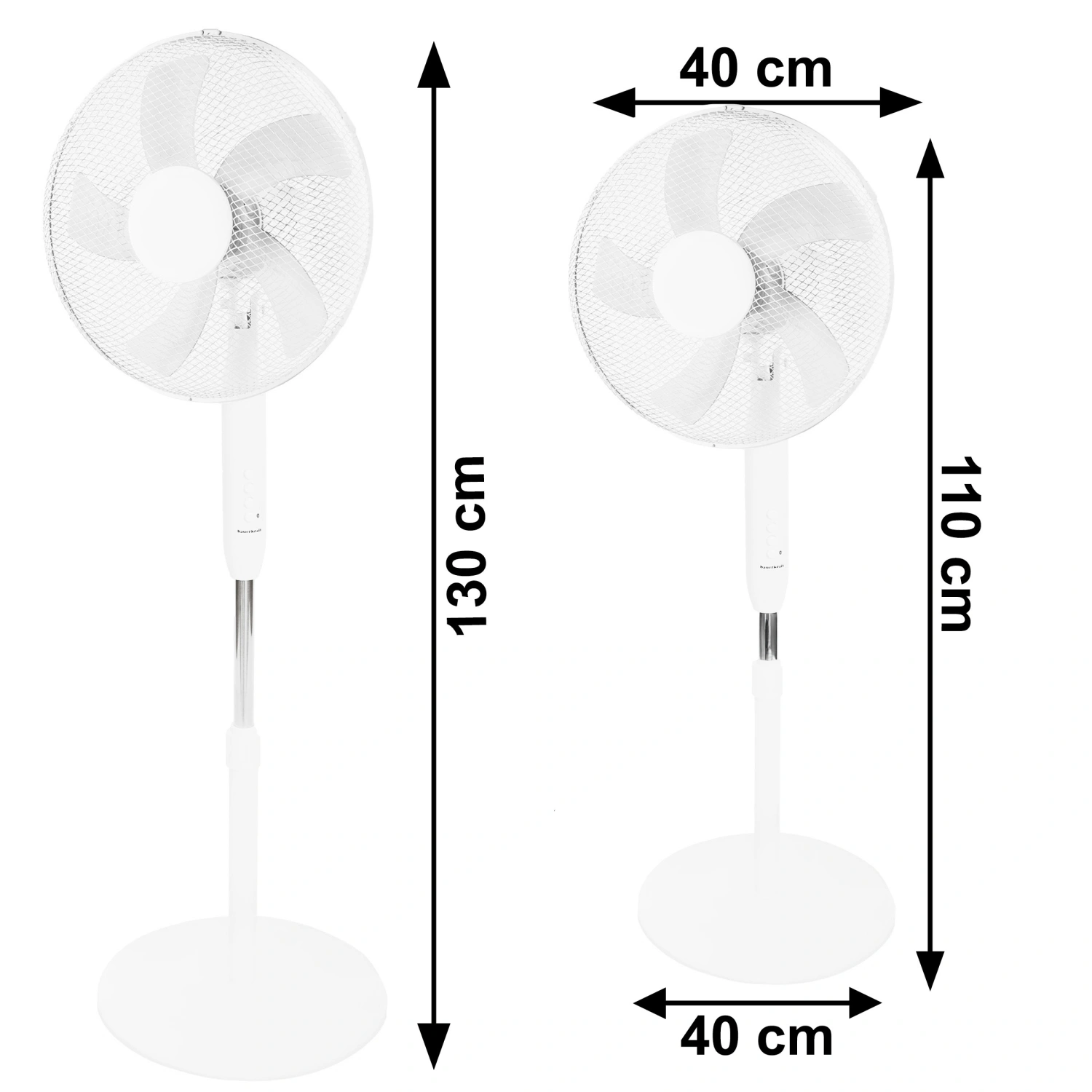 Baltas stovimas ventiliatorius 45w